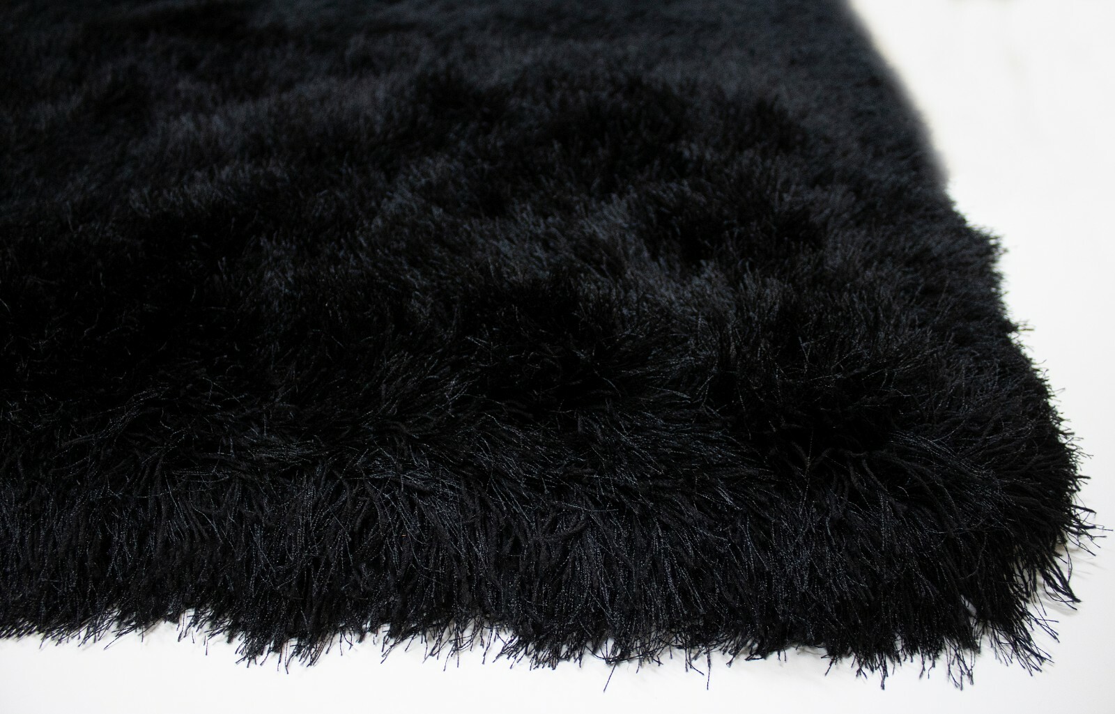 Glorious 5×7 Area Rug Fluffy Fuzzy Shaggy Solid Modern Shag Carpet Black