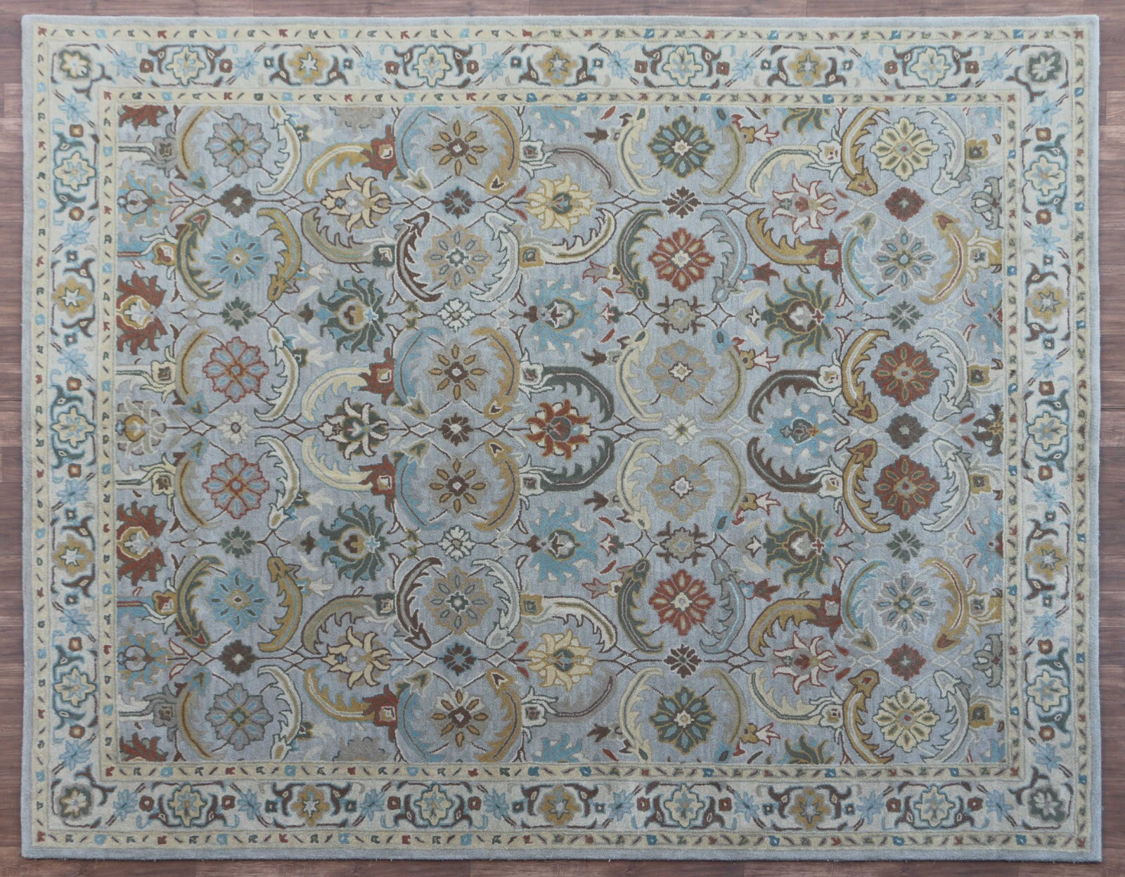 New Eva Grey Tradition Design Handmade Tufted Woolen Area Rug