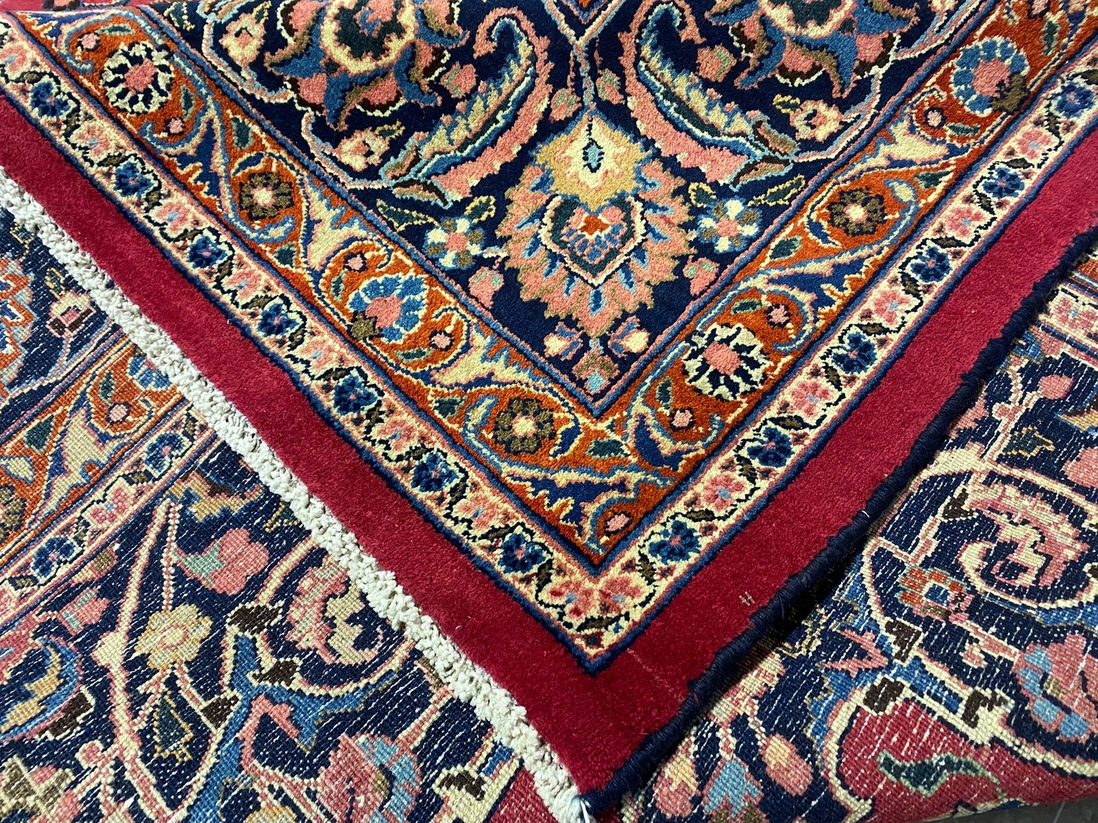 10 X 13 SIGNED Authentic Perrsian Khorassan Mashaad Rug #F-6879