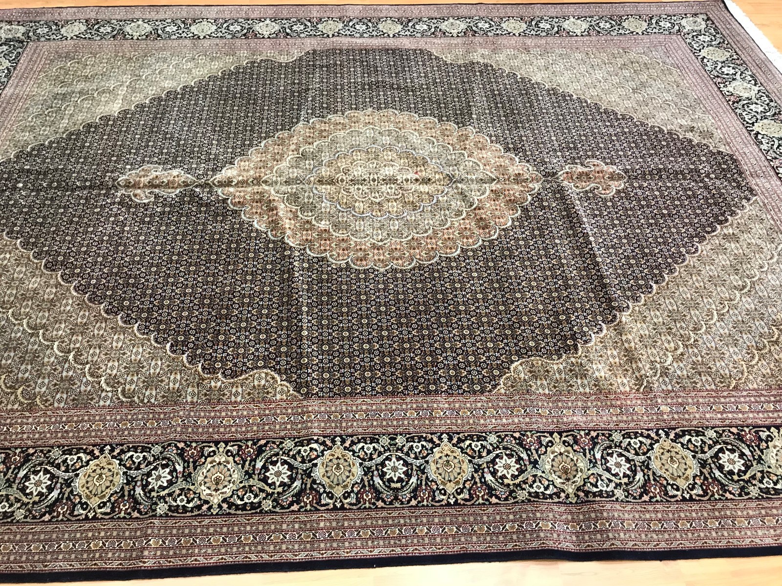 8’4″ x 11’7″ Turkish Oriental Rug – 60 Raj – Hand Made – Wool & Silk Pile