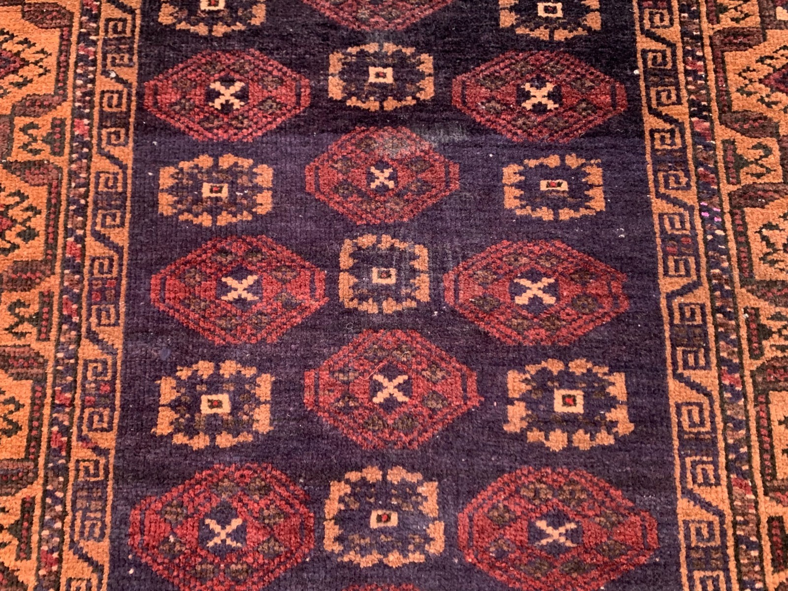 3×5 ft Vintage Afghan Traditional Rug Handmade Rugs Bedroom Wool Rug Area Rug