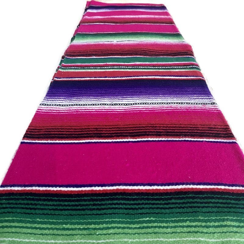Mexican Dark Pink Mexican Sarape Blanket