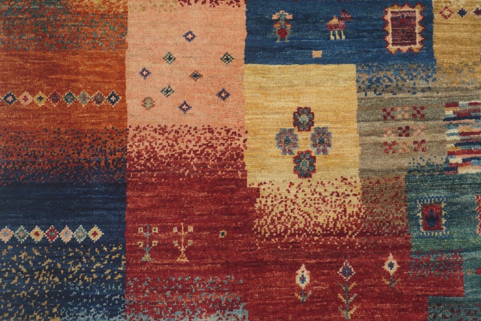 3×4 ft Multicolor Gabbeh Afghan Hand Knotted Tribal Area Rug