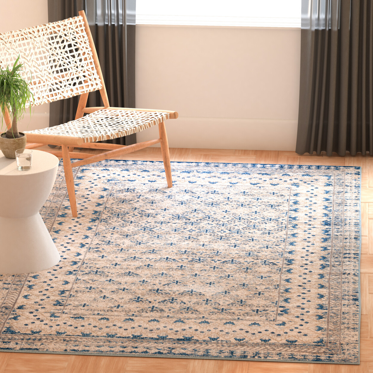 SAFAVIEH Brentwood BNT899G Light Grey / Blue Rug