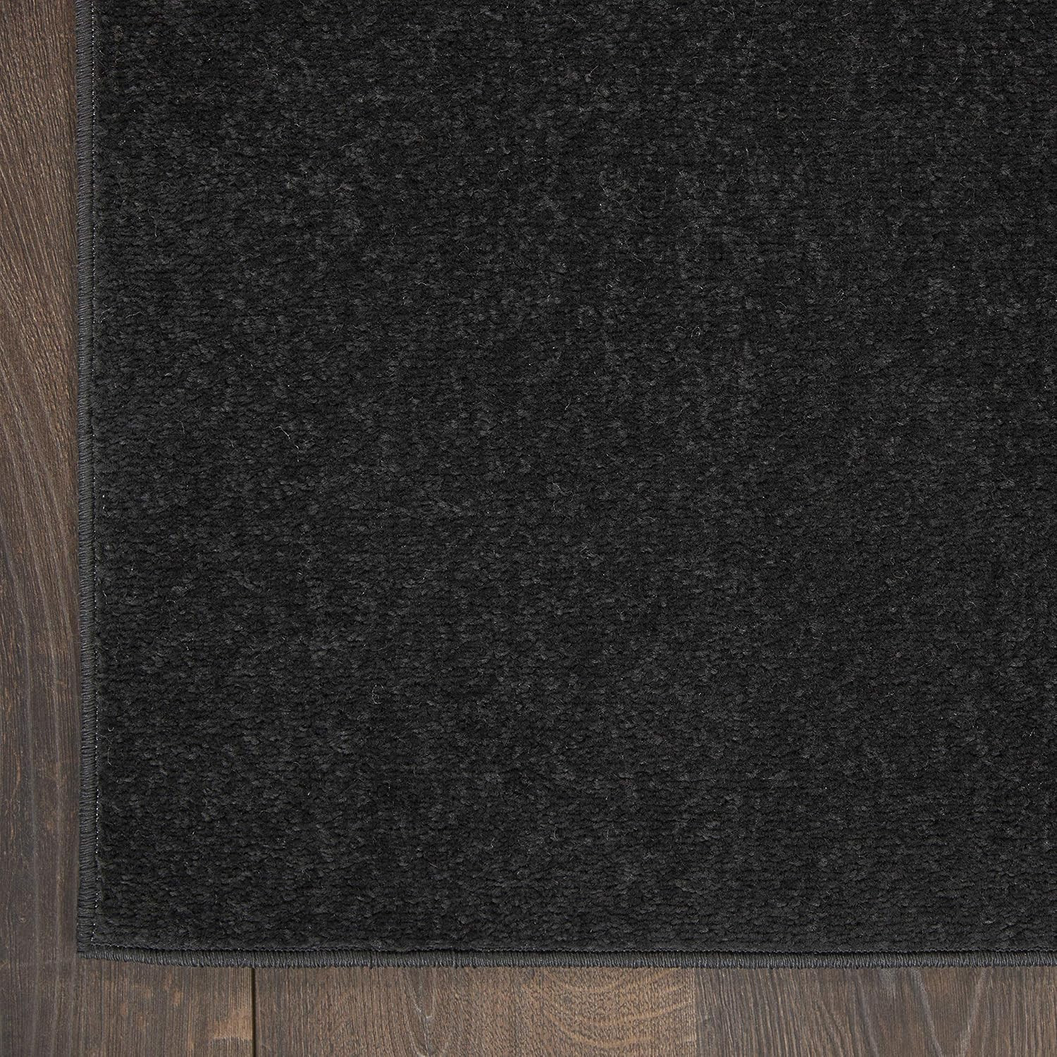 Home Essentials Black 3′ X 5′ Area Rug – Easy Clean, Non Shedding, Bed Room, Li