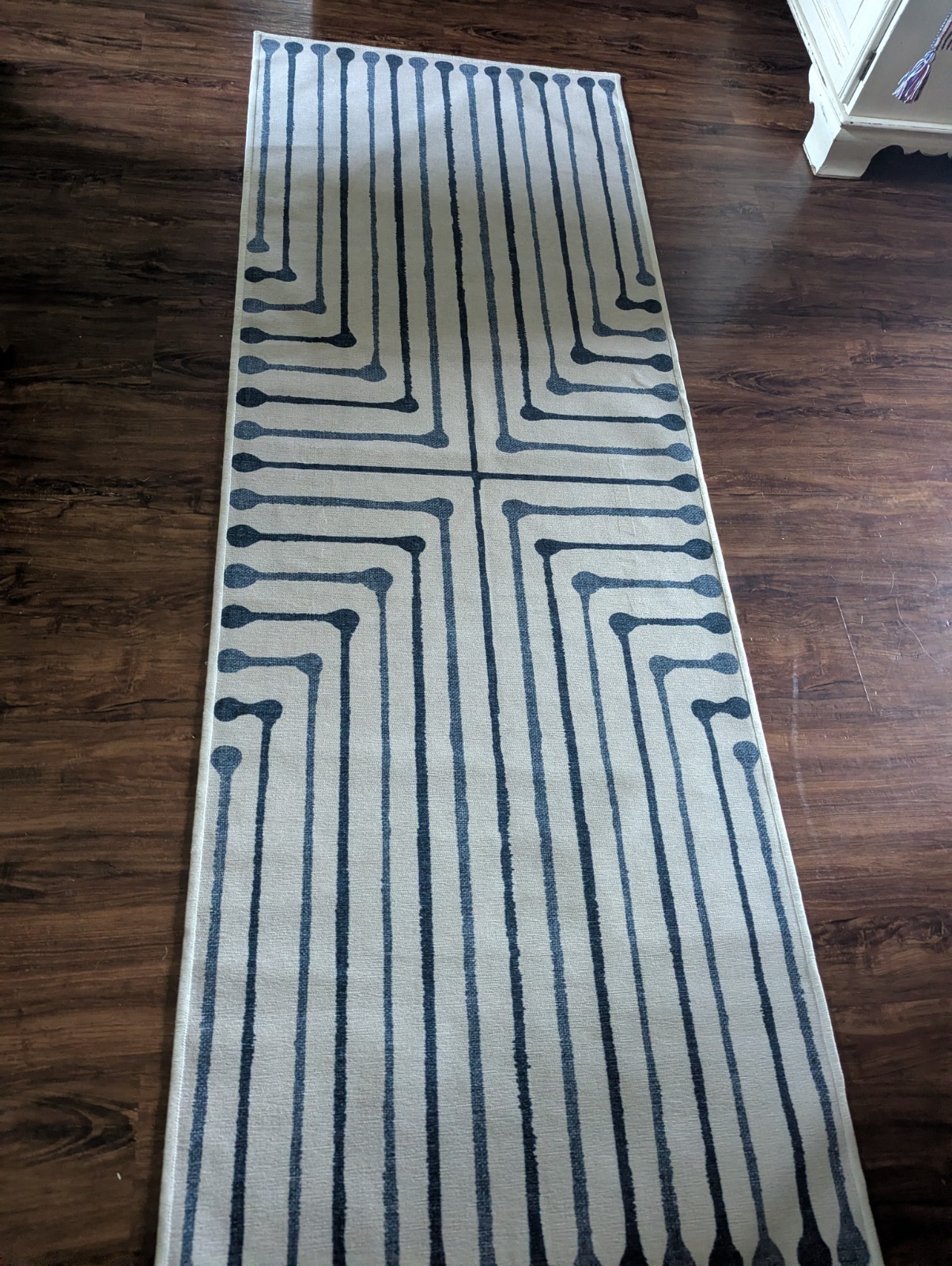 Jonathan Adler Ruggable Inkdrop Slate Blue Rug 2.5ftx7ft Runner Washable New