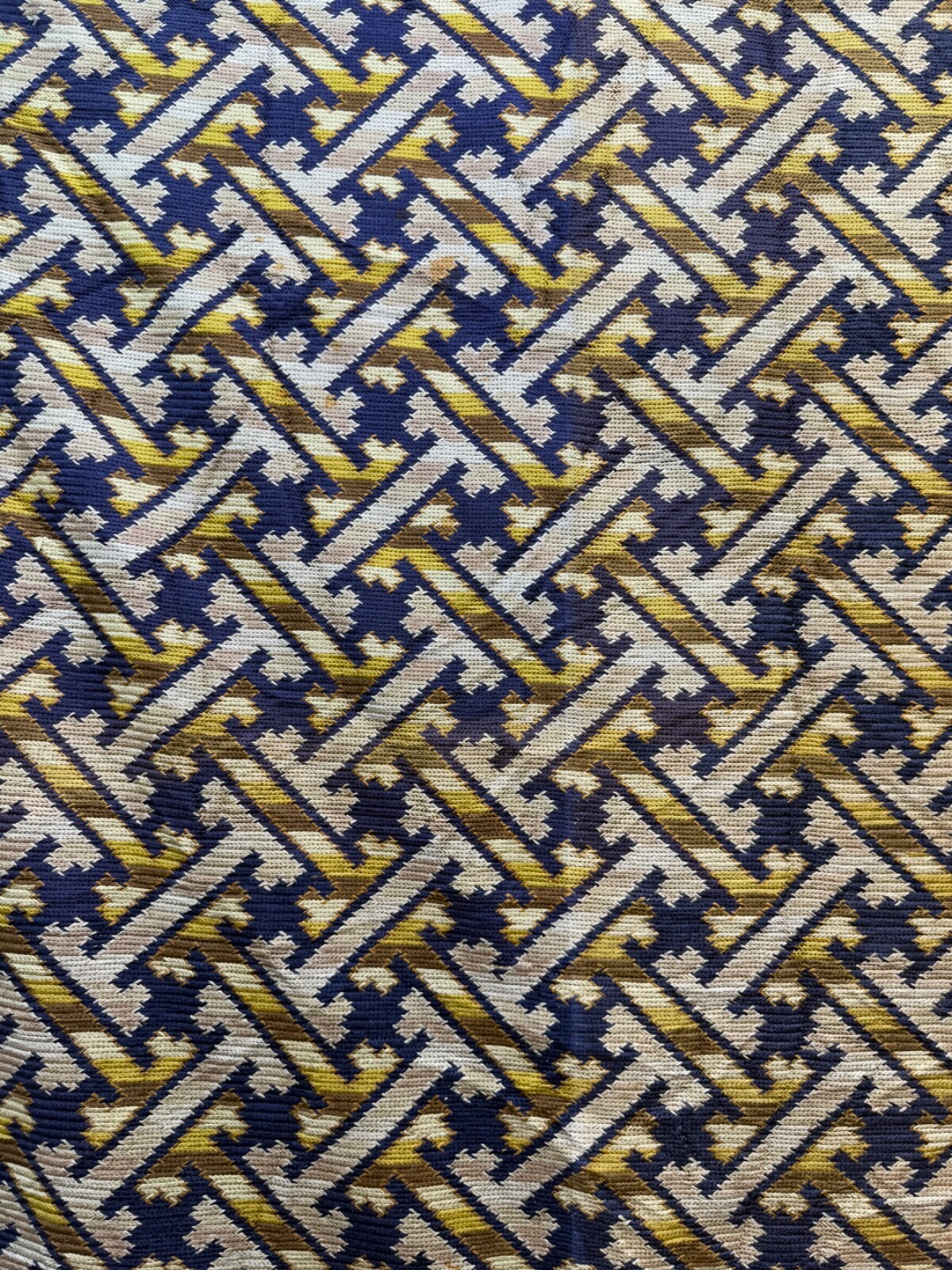 Vintage Beautiful Hand Silk Embroidered Floor Area Rug 302×154 Cm
