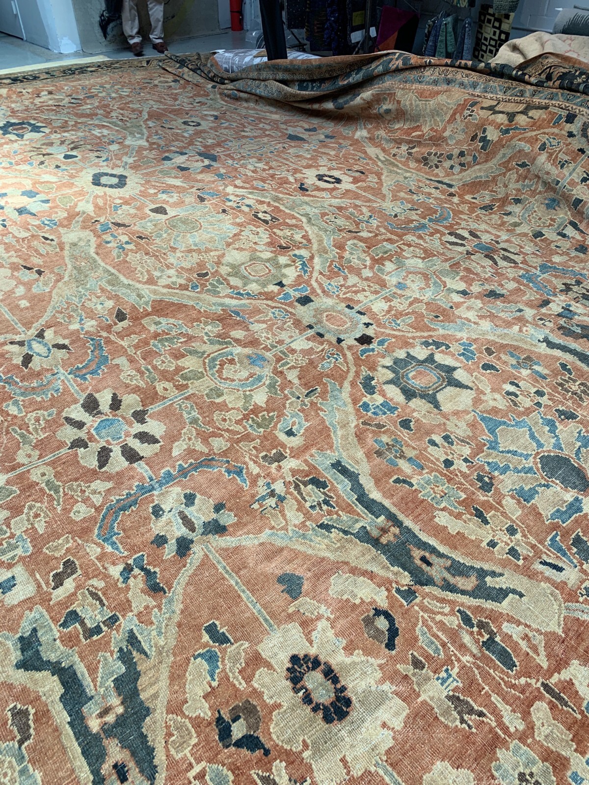 Rare Palace Size Antique Late-19th-Century Sultanabad Carpet