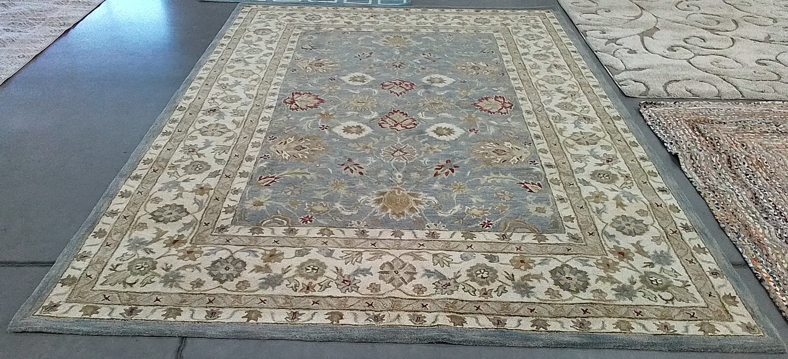 GRY BLUE BEIGE 9′-0″ x 12′-0″ Back Stain Rug Reduced Price 1172771582 AT822A-912