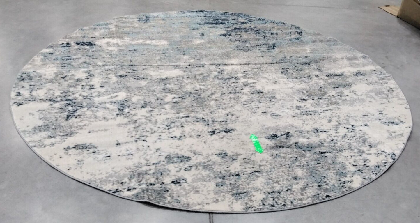 GREY / BLUE 10′ X 10′ Round Flaw in Rug, Reduced Price 1172724775 BNT822F-10R