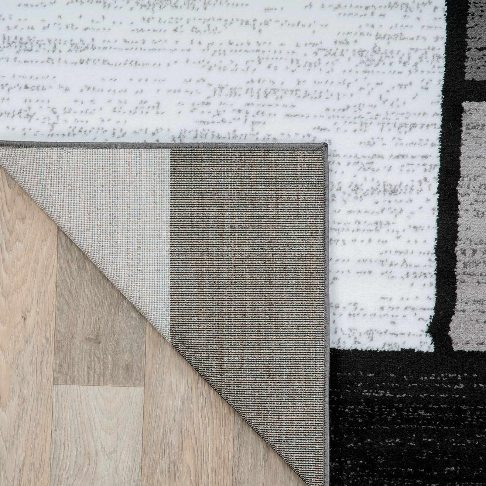 Contemporary Grey Rectangular Area Rug 710X102 Elegant Box Pattern Durable