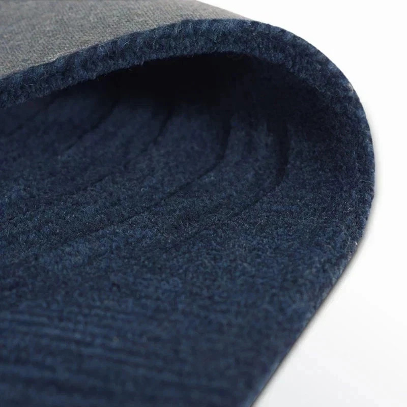 Hand Tufted Modern Abstract Rug | Navy Blue Wool Handmade Area Carpet