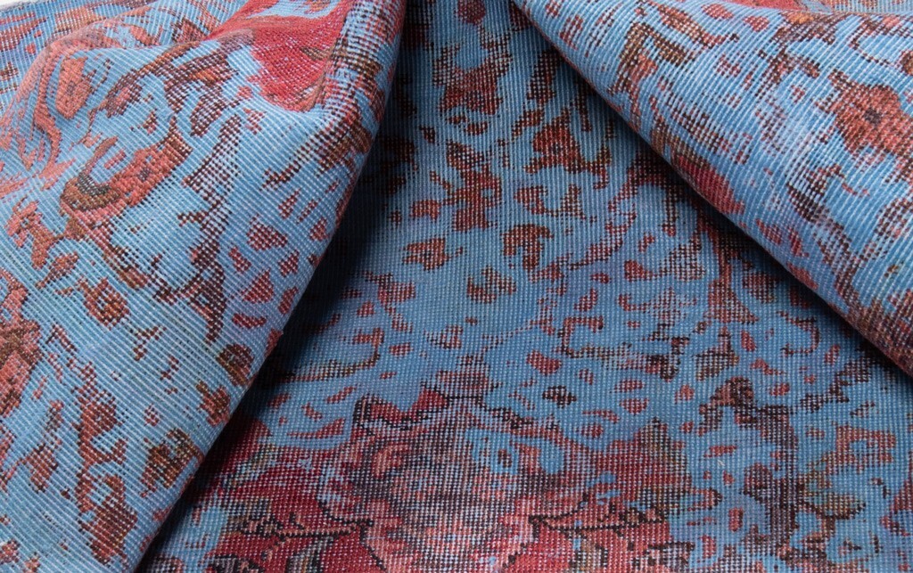 Vintage Hand-Knotted 68 1/2×53 1/2in-Orient, Modern, Carpet, Rug, Blue
