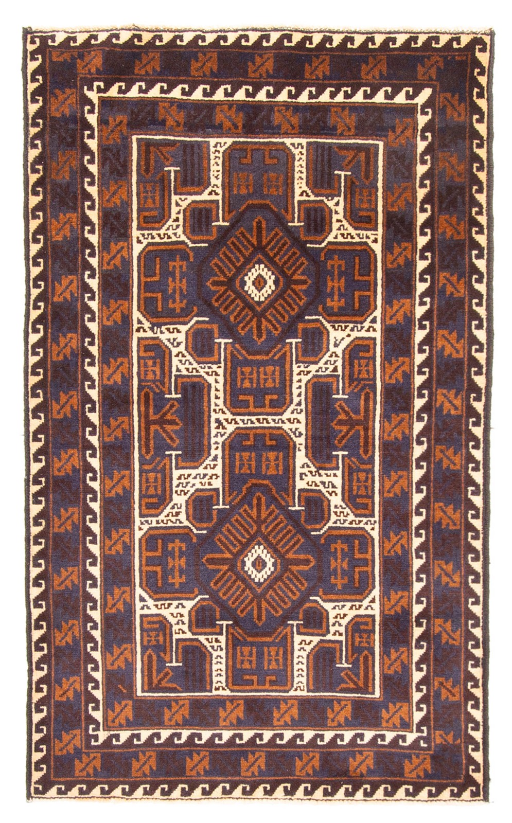 Vintage Hand-Knotted Area Rug 2’10” x 4’10” Traditional Wool Carpet