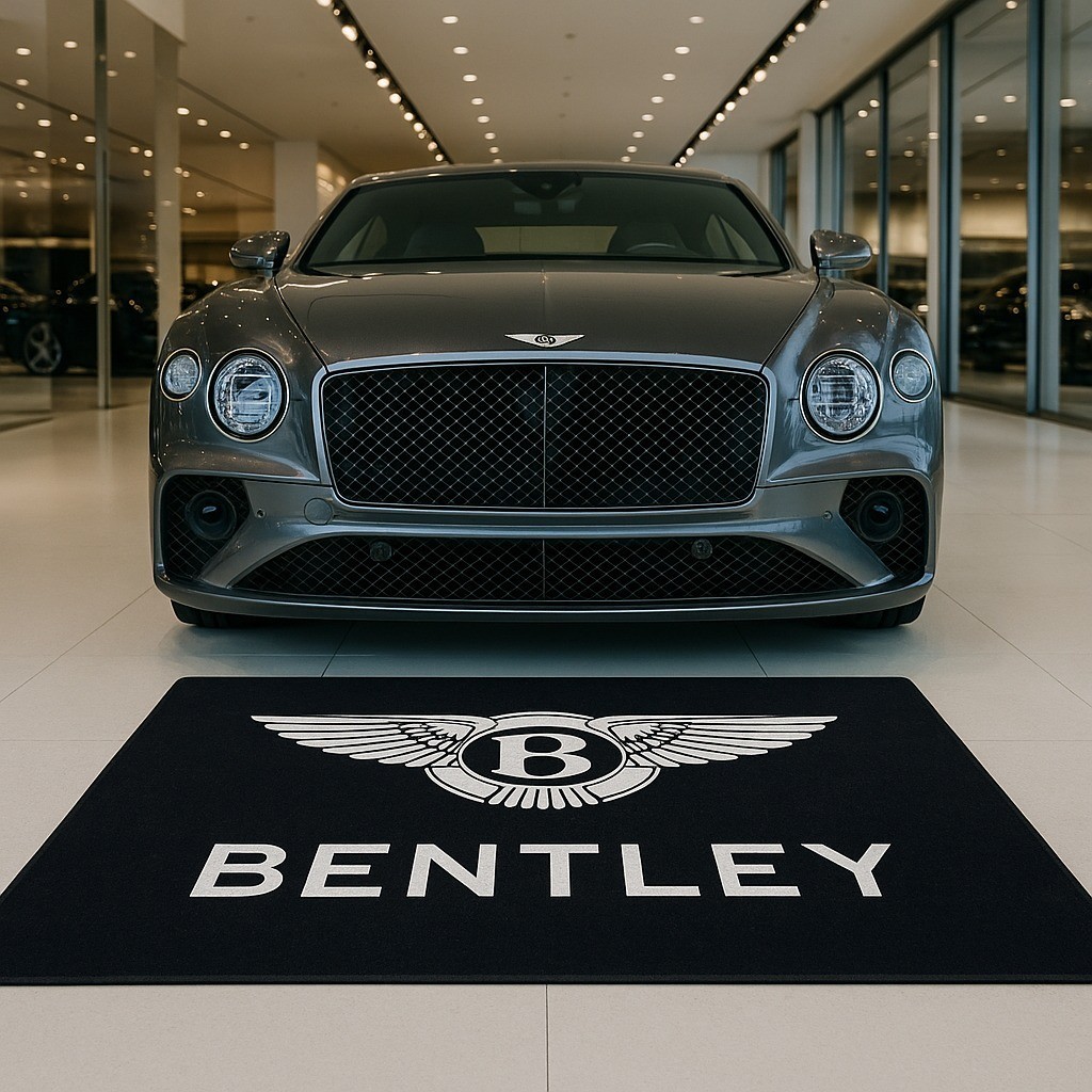 Bentley Logo Area Rug Custom Automotive Carpet Garage Decor Man Cave Gift