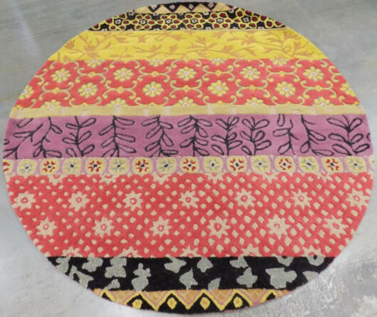 RUST / GOLD 5′-9″ X 5′-9″ Loose Thread Rug Reduced Price 1172562753 RD622K-6R