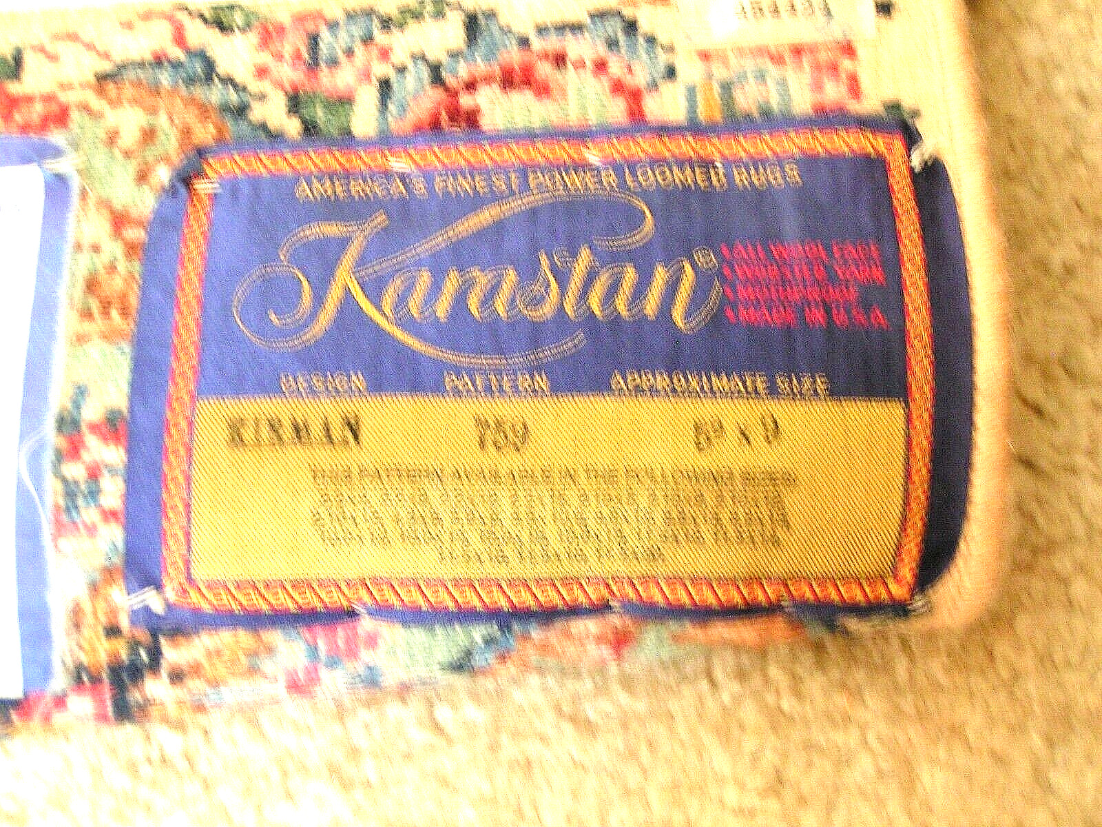 Vintage Karastan Rug Kirman Design 759 Pattern 5’9″x 9′ Great Condition