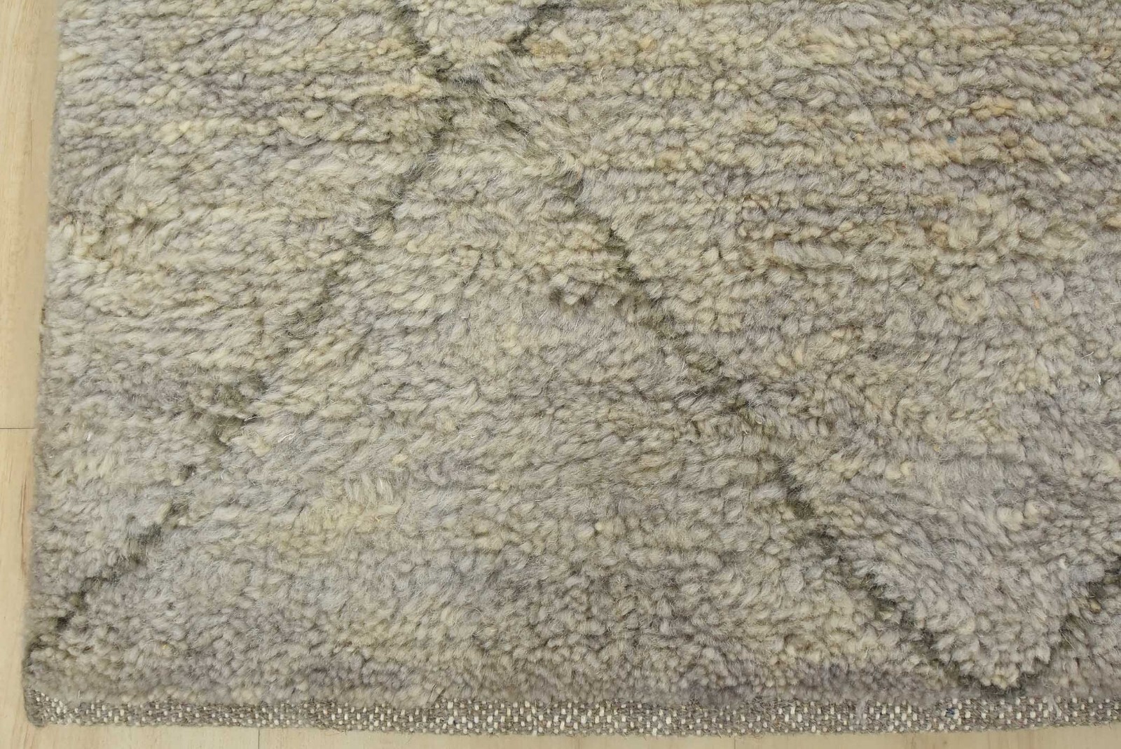 Moroccan Rug 8’2” x 10’1” Gray Wool Contemporary Hand-Knotted Carpet