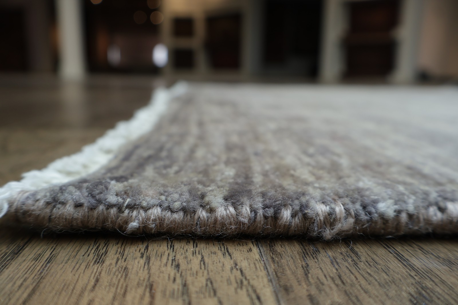 Gabbeh Style Area Rug 4×7 Ft Hand-Knotted Abstract Contemporary Wool Carpet