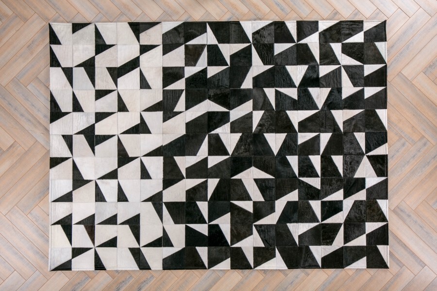 Handmade Premium Quality Leather Rug carpet Unique Design for Home Decor Gift 39