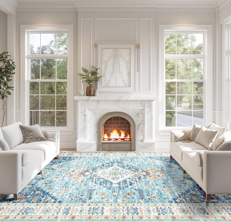 BESTSWEETIE Area Rug 8×10 Rugs for Living Room Washable Rugs Non Slip