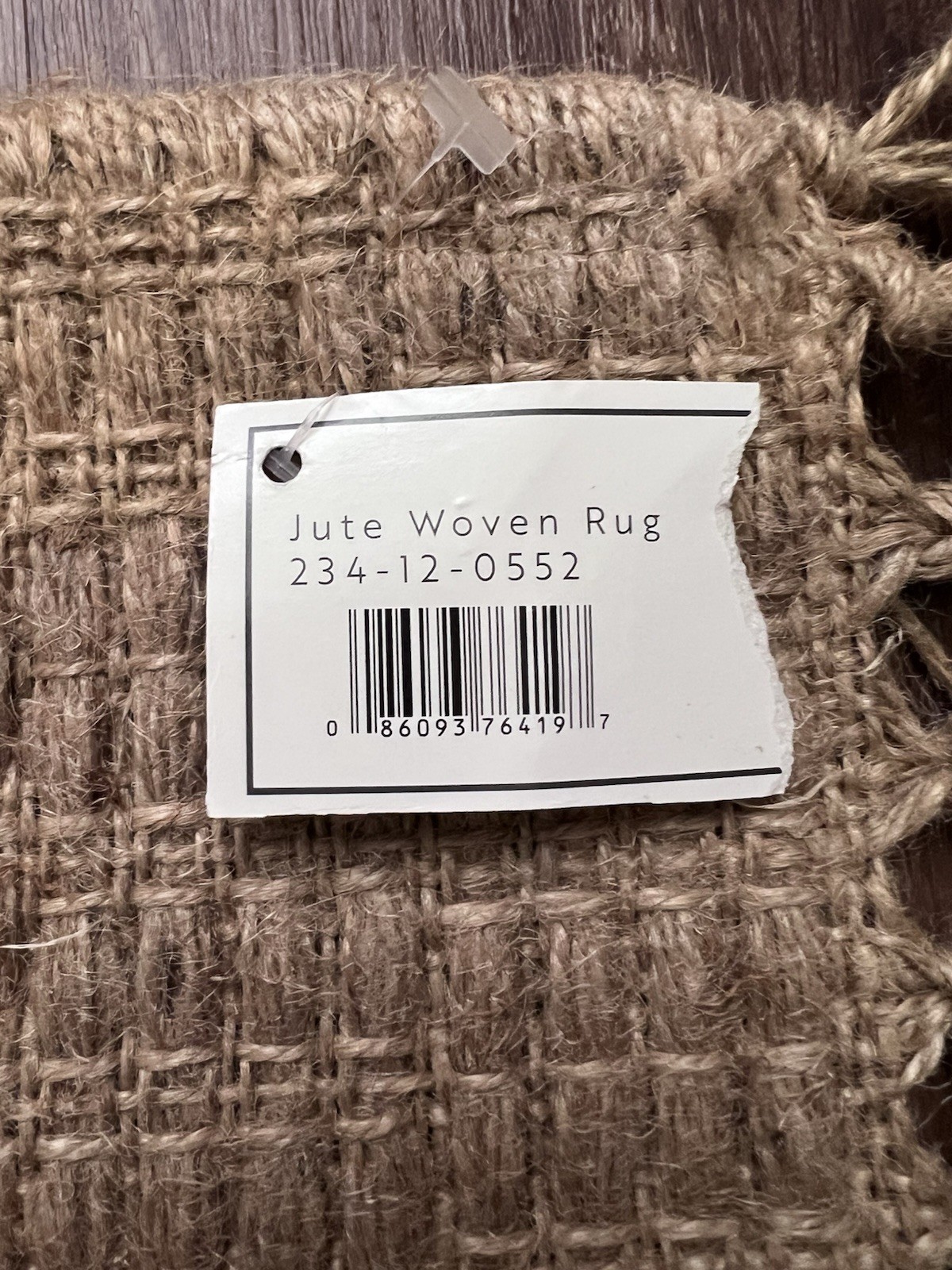 NEW Mohawk Home Boho 100% Jute Woven Rug Fringe 16”x24” Farmhouse Sustainable