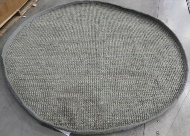 GREEN / GREY 7′ X 7′ Round Loose Threads Rug, Reduced Price 1172618117 NF730B-7R