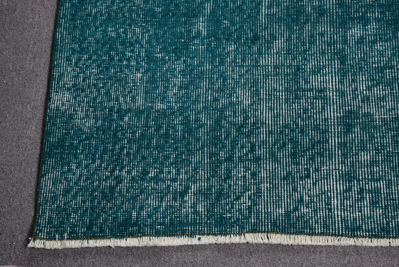 5,4×5,3 ft Area Vintage Turkish Rug, Blue Oriental Wool Rug