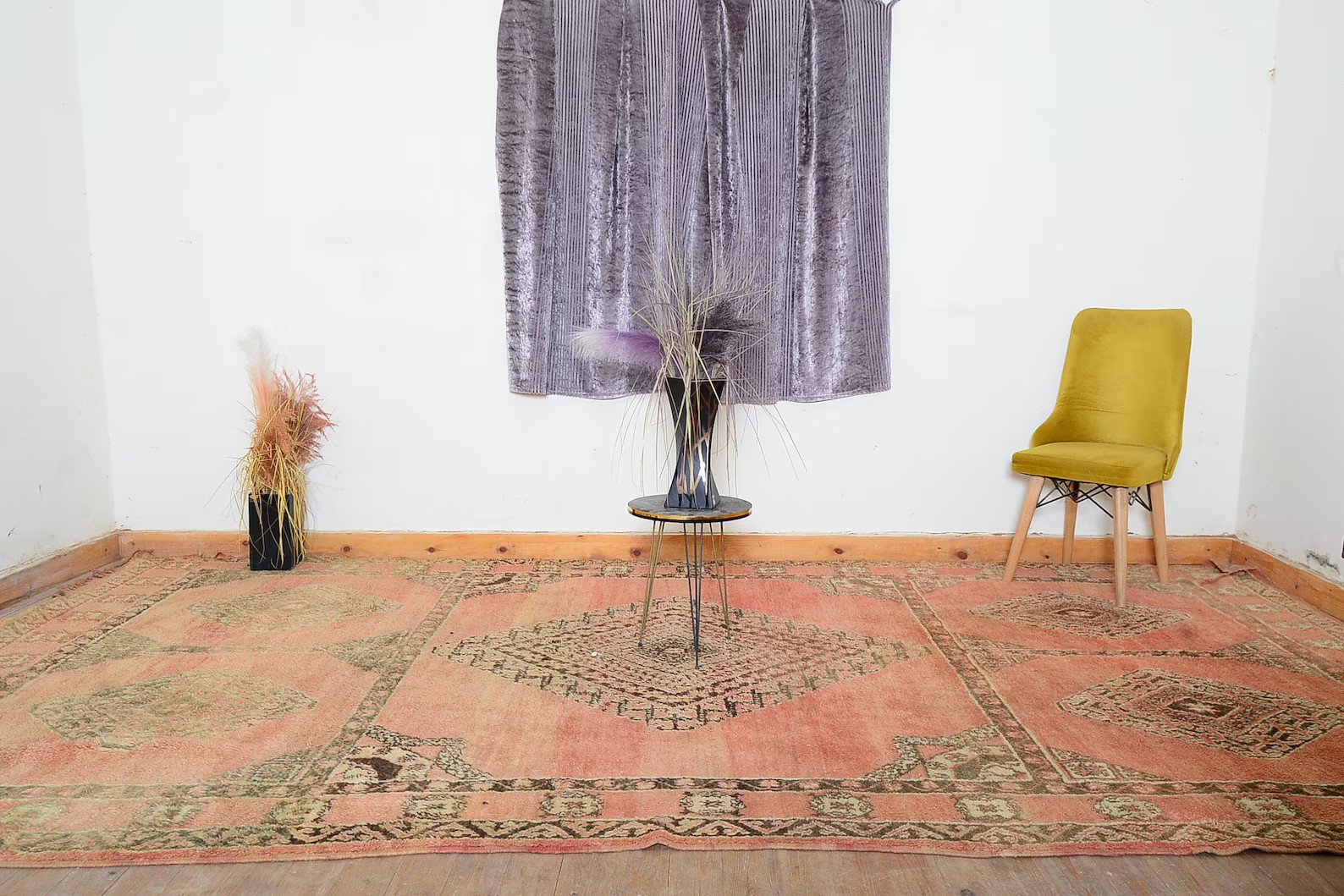 Large Berber Handmade Moroccan Rug Wool Area Rug For Living Room Carpet.