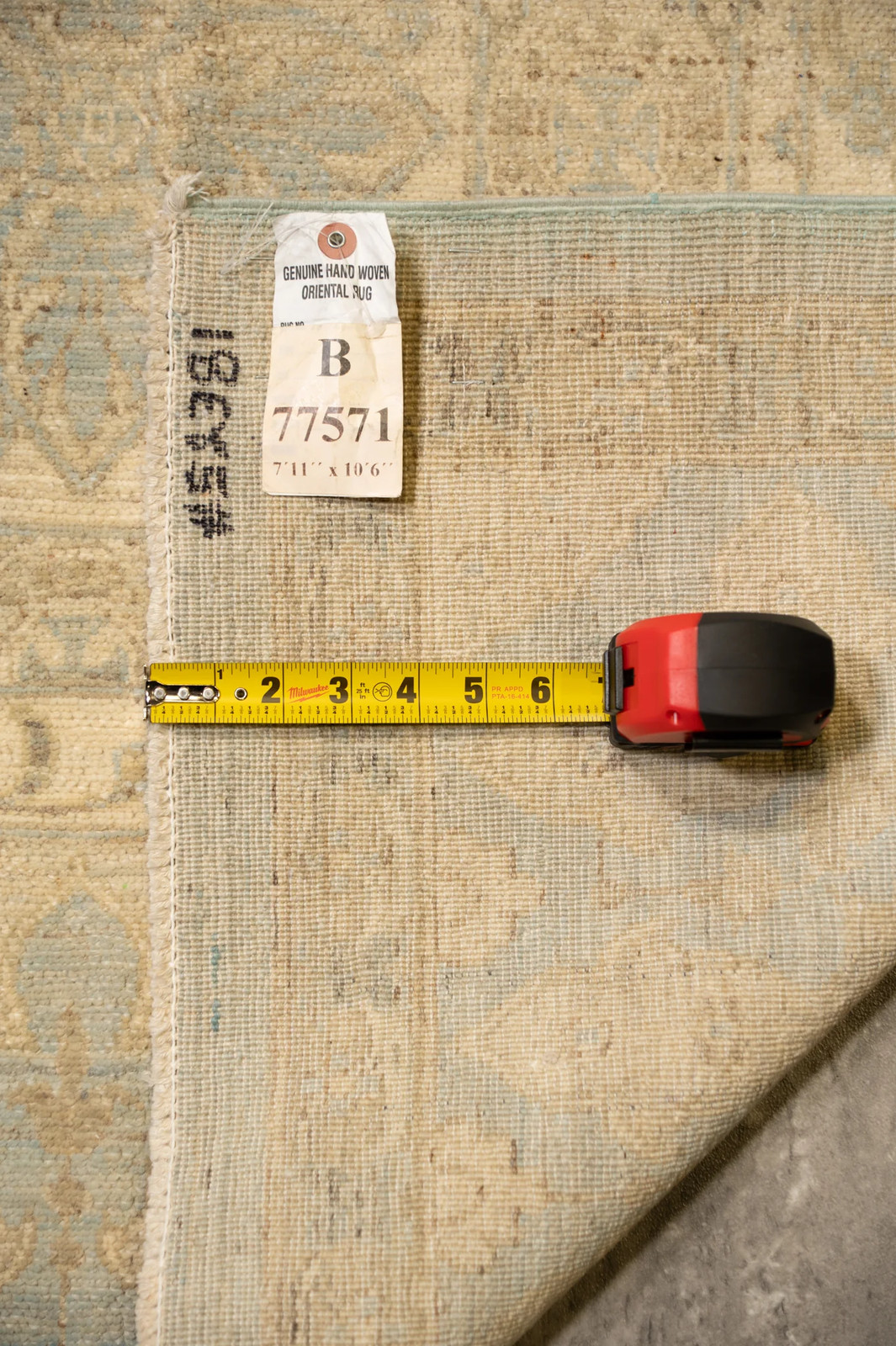 8 .0 x 10.6 New Handmade Ziglar Chobi Rug Neutral Light Green #B-77571