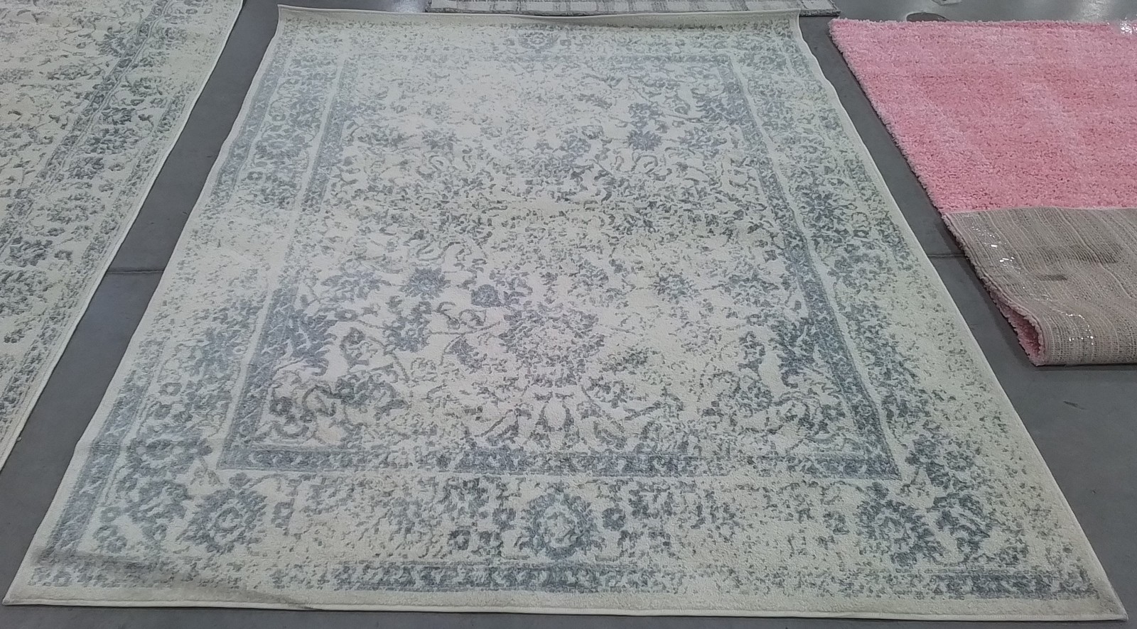 IVORY / SLATE 6′-0″ x 8′-0″ Stained Rug, Reduced Price 1172805604 ADR109S-68