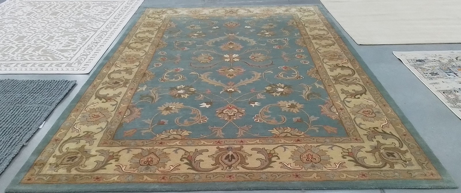 BLUE / BEIGE 9′-6″ x 13′-6″ Cut on Rug, Reduced Price 1172804406 HG811B-10
