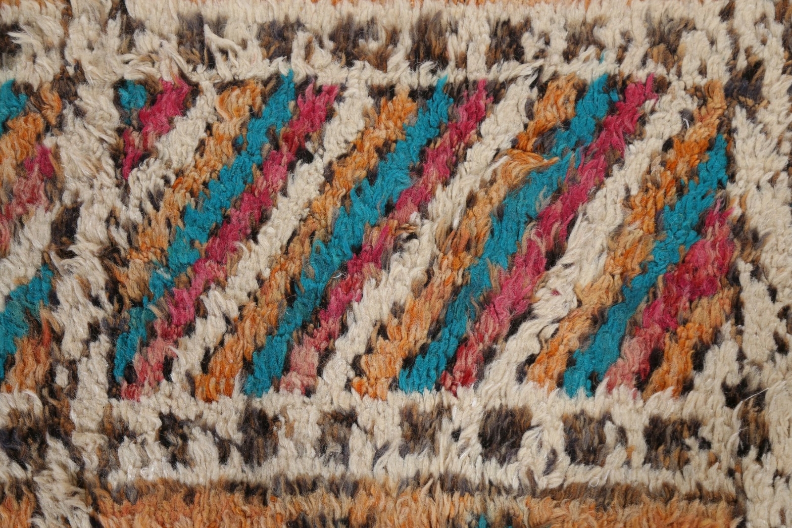 Geometric Moroccan Oriental Area Rug Hand-knotted Tribal Plush Wool Carpet 6×11