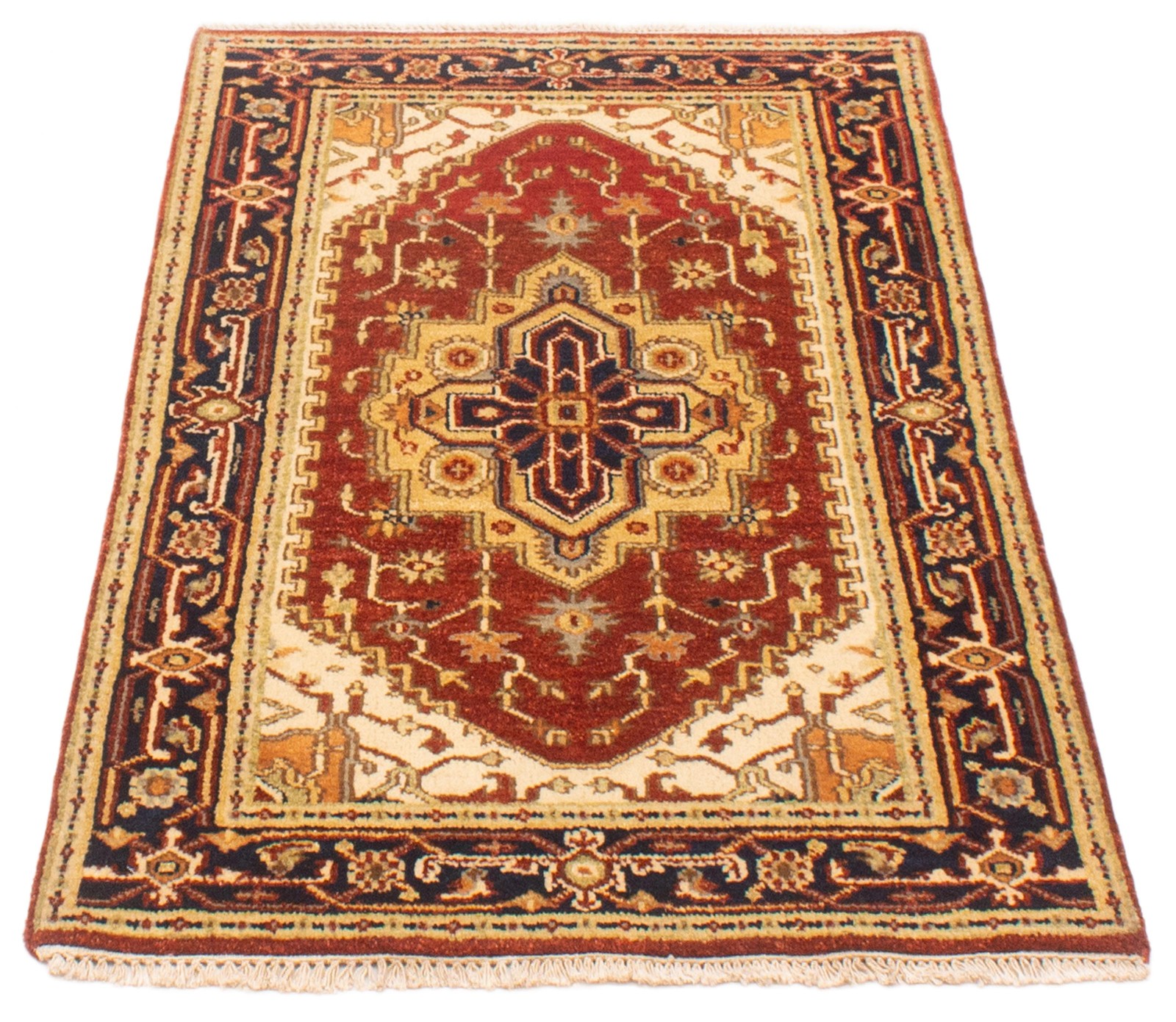 Traditional Vintage Hand-Knotted Area Rug 3’0″ x 5’1″ Oriental Wool Carpet