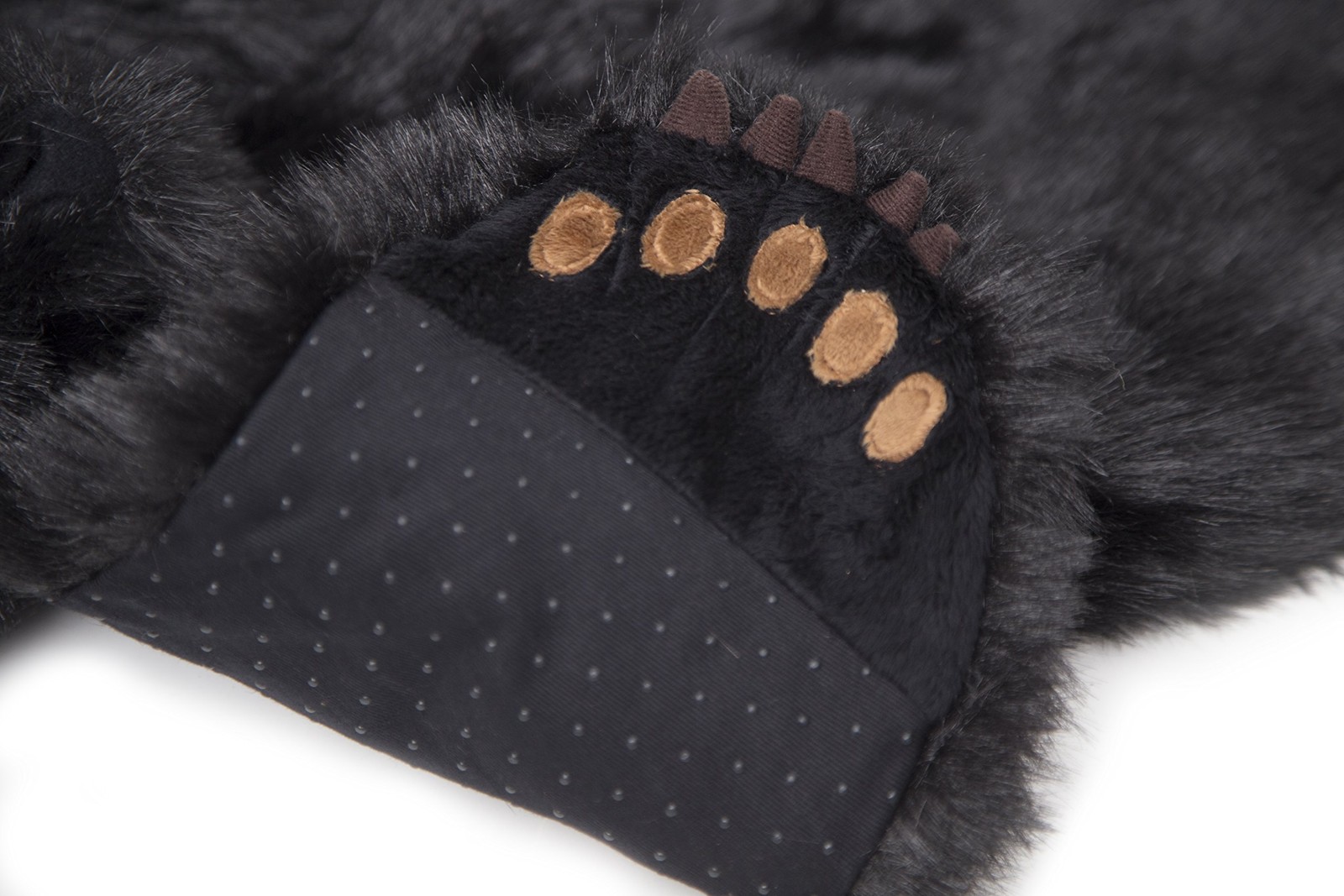 Plush Black Bear Animal Rug Small