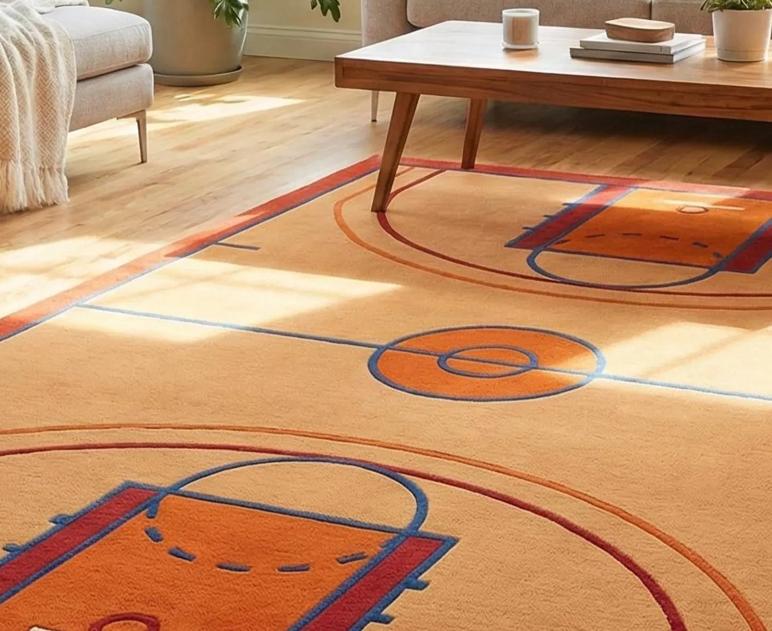 6×9|8×10| Hand Tufted Rug | Modern Playfield Inspired Rug Handcrafted Area Rug