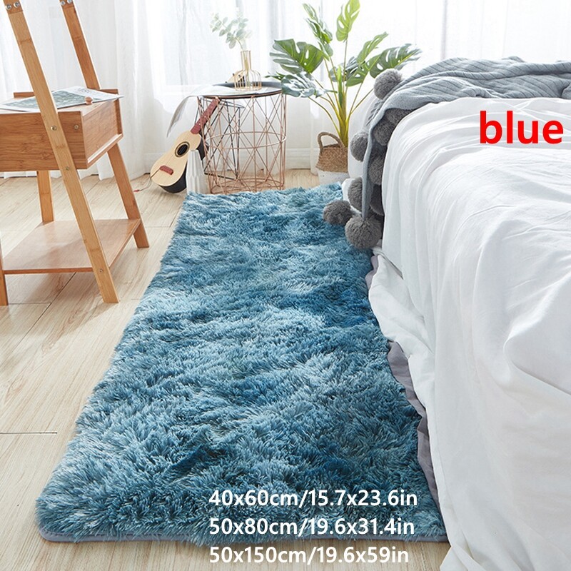 Tie-dye Living Room Carpet Rugs Footcloth Floor Mat Plush Faux Fur Soft New