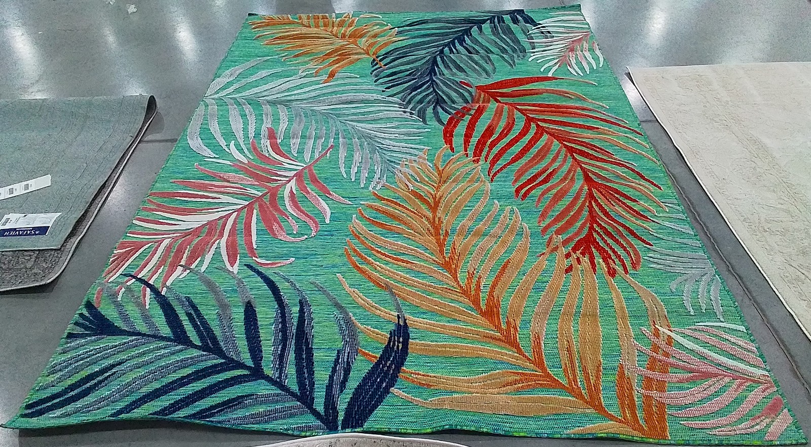GREEN / RUST 6′-5″ x 9′-6″ Back Stain Rug, Reduced Price 1172795849 CBN445Y-6