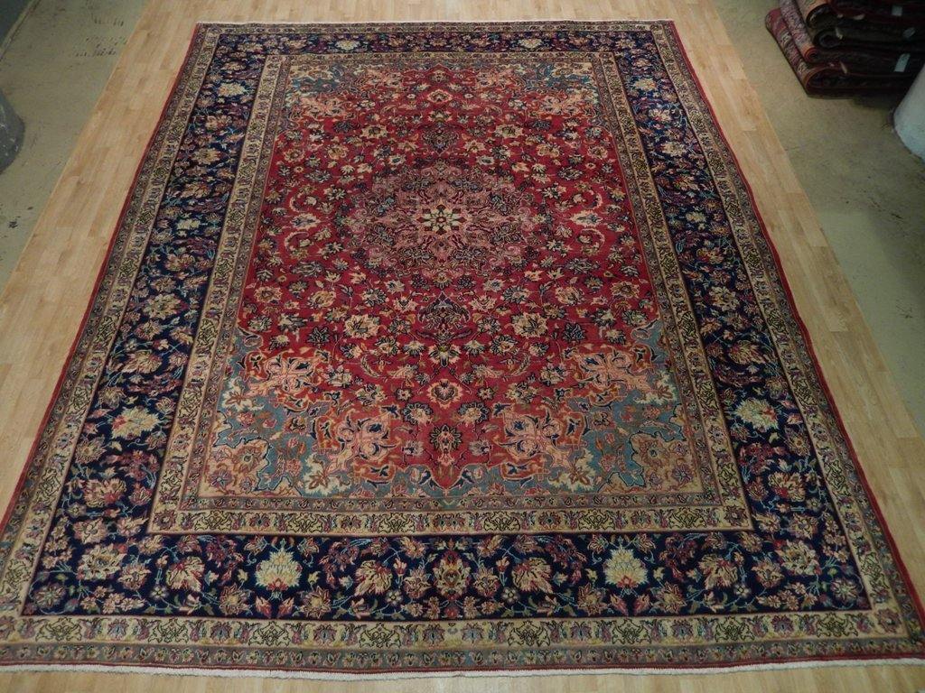 10′ x 12′ Semi-Antique Perrsian Mashaad Najafabad Rug 73081