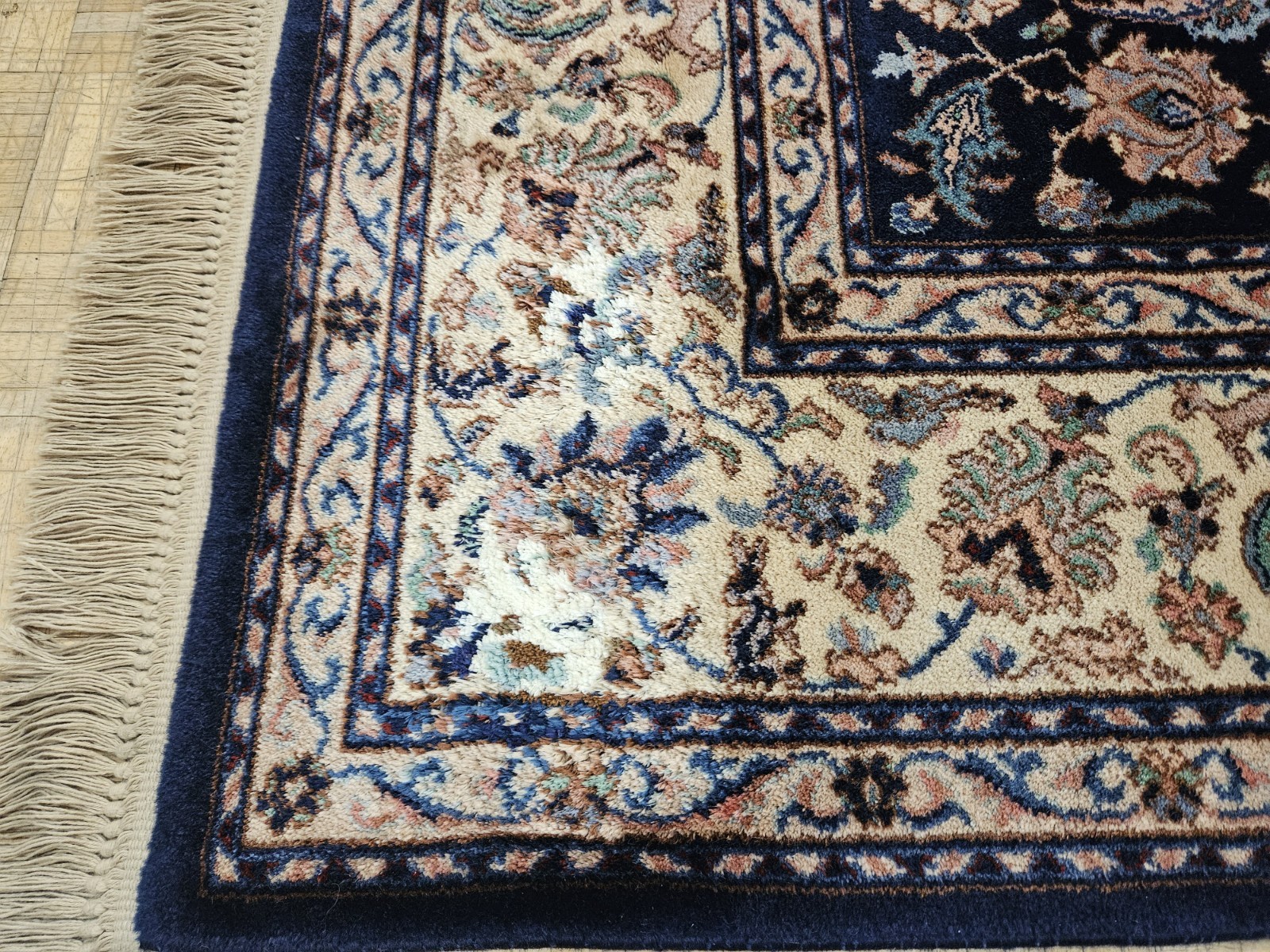 9×12 KARASTAN INDIGO TAB RIZ 700 – 747 100% WOOL RUG VERY GOOD CONDITION