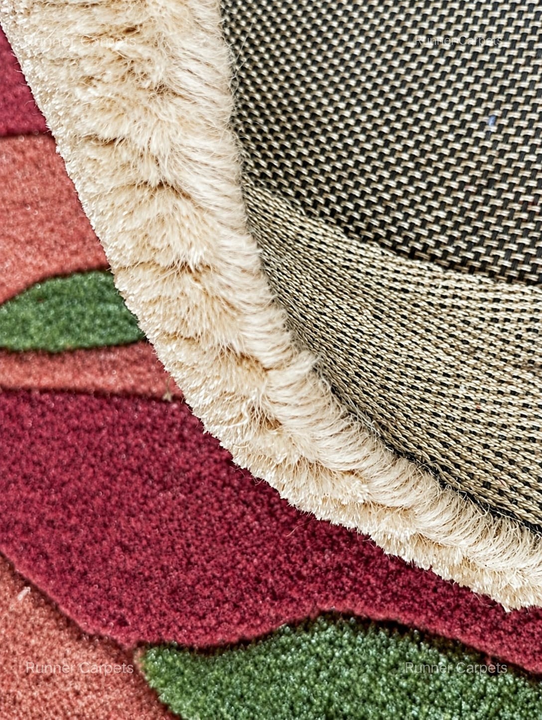 Botanical Tropical Leaf Area Rug Pink Green Modern Contemporary Floral Carpet