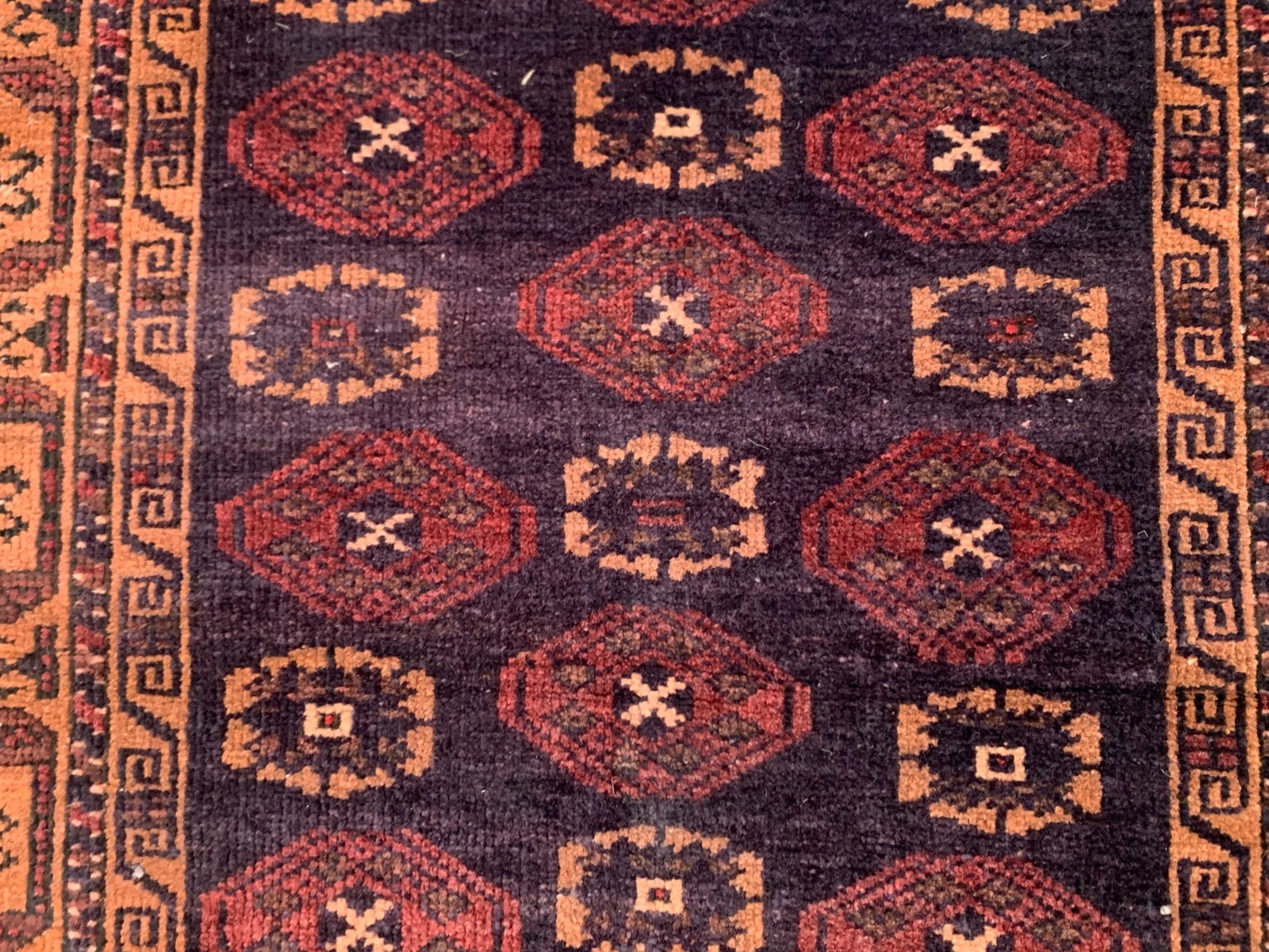3×5 ft Vintage Afghan Traditional Rug Handmade Rugs Bedroom Wool Rug Area Rug