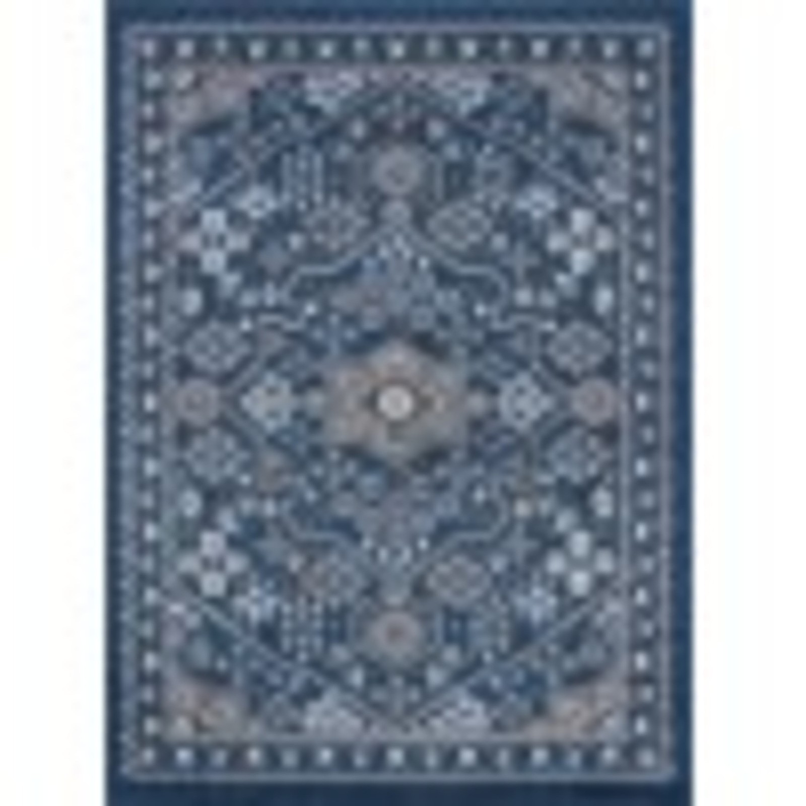4′ x 5′ Navy & Gray Polypropylene Indoor Area Rug Traditional