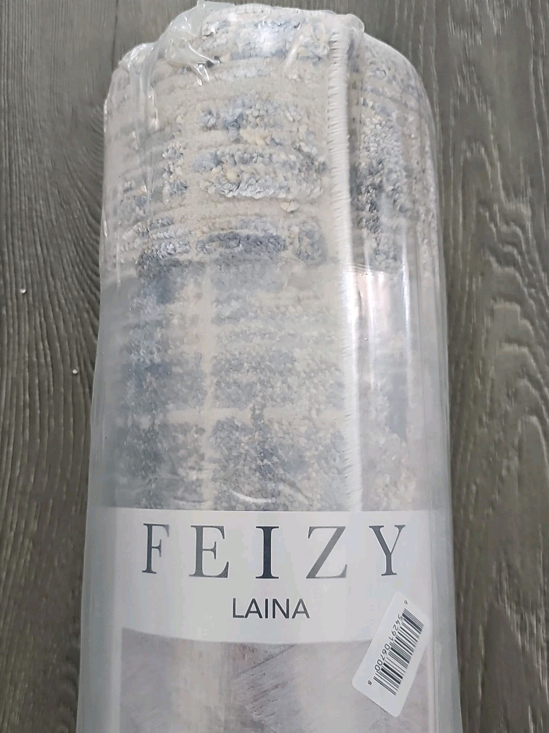 Turkish Rug Feizy LAINA Rug Runner BEIGE/GREY 3ft X 12ft NEW (MSRP $359)