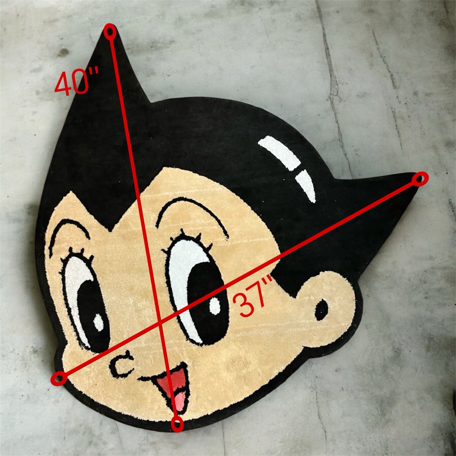 Astro Boy Rug Tufted Anime Manga Handmade Large Gaming Arcade