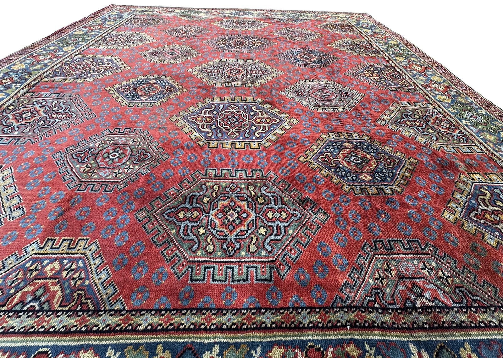 14X18 Antique English Donegal Rug Fine Arts & Crafts Geometric 422x 554cm C.1910
