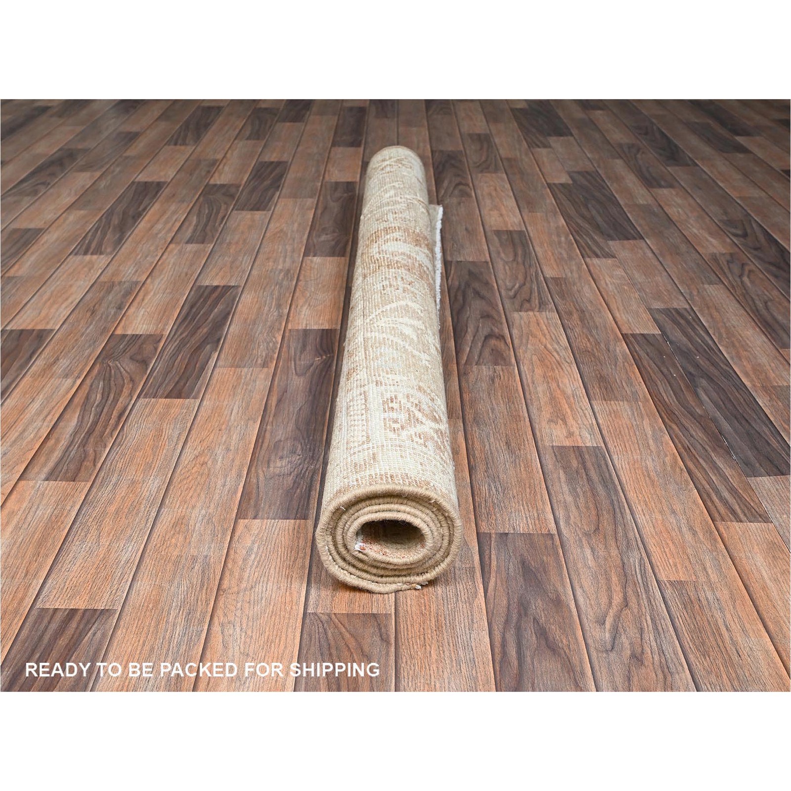 5’x6’9″ Irish Brown Hand Knotted Anatolian Village Design Pure Wool Rug 2795