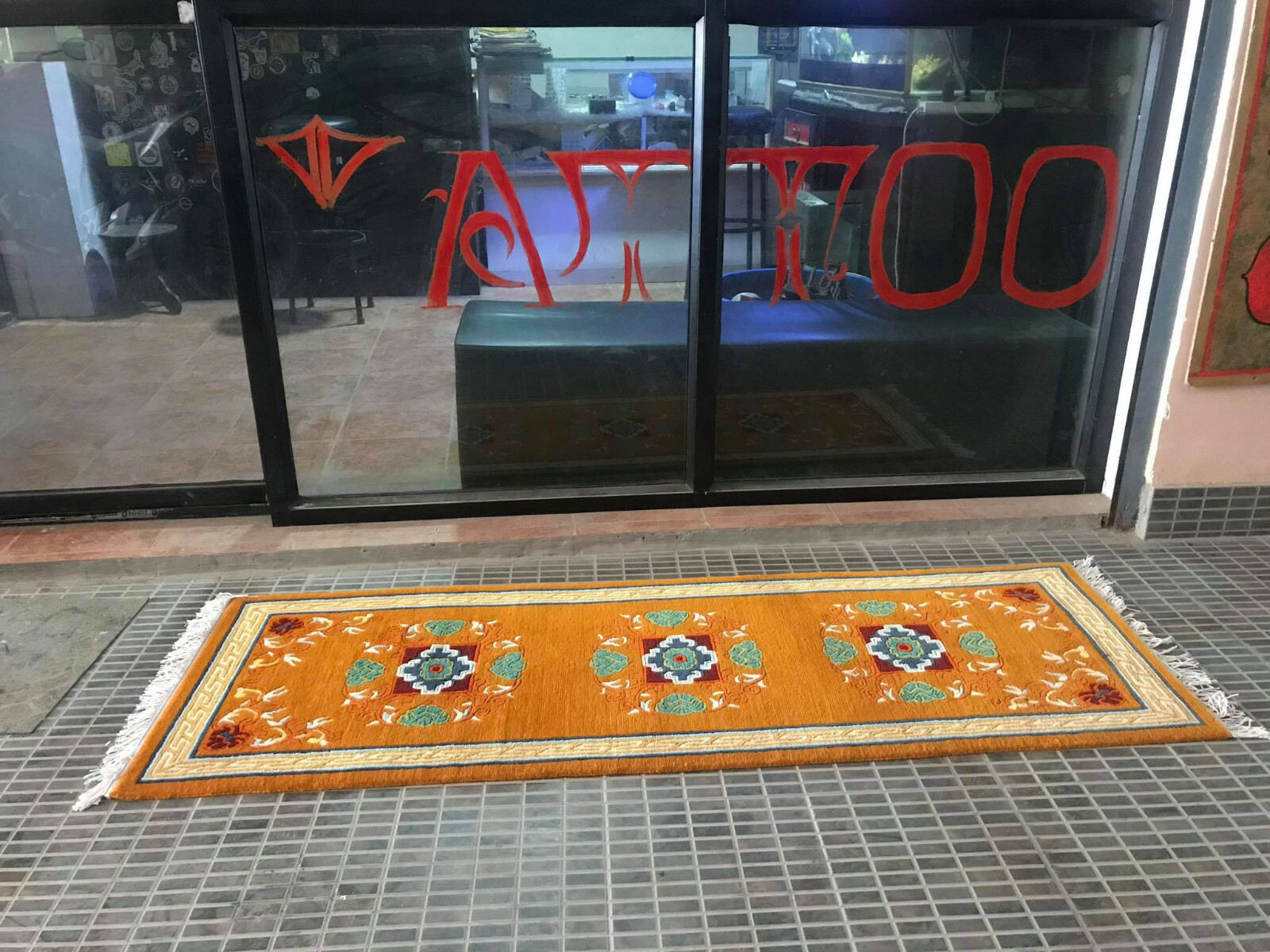 Hand knotted Tibetan traditional Rug ( 60 cm × 180 cm )