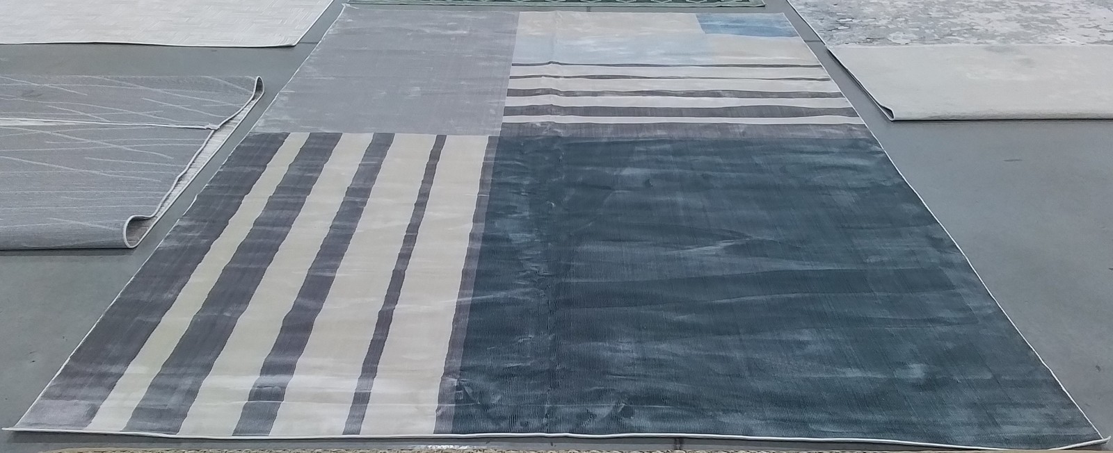 CHARCOAL BEIGE 9′-0″ x 12′-0″ Back Stain Rug, Reduced Price 1172795061 ORW397H-9