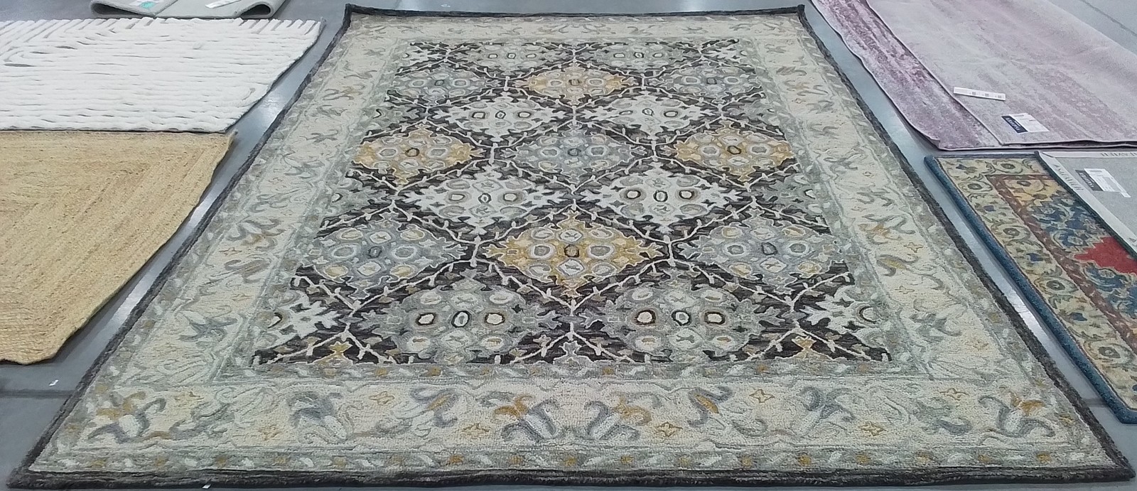 BEIGE / BROWN 9′-0″ x 12′-0″ Back Stain Rug, Reduced Price 1172798027 APN304A-9